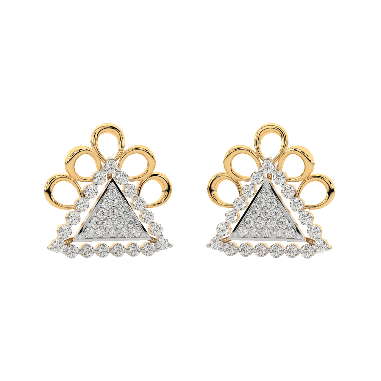Leia Round Diamond Stud Earrings